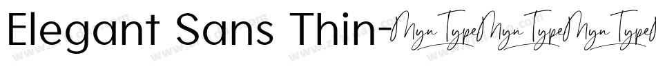 Elegant Sans Thin字体转换